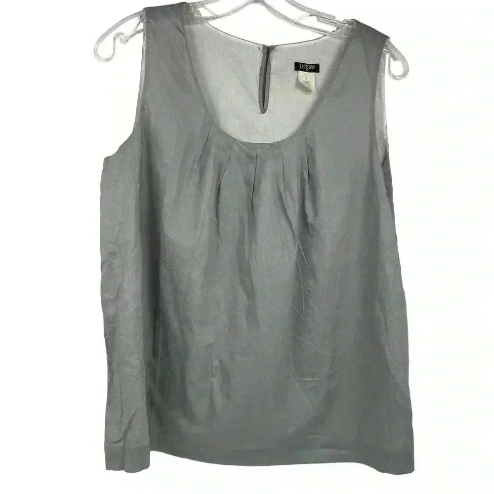 J. CREW Drapey grey lined swing tank top-‎ Size Medium